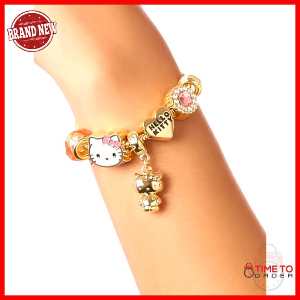 Charm Bracelet Hello Kitty Sanrio Fashion Jewelry Gift Official License - Picture 2 of 6